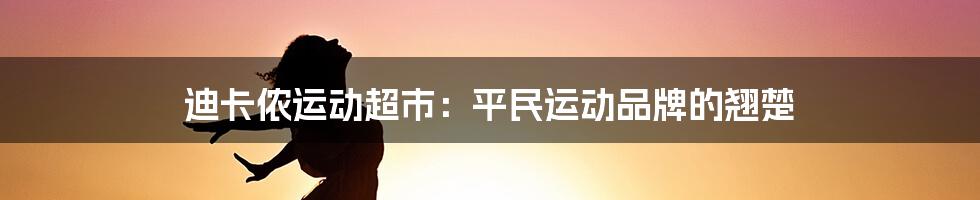 迪卡侬运动超市：平民运动品牌的翘楚