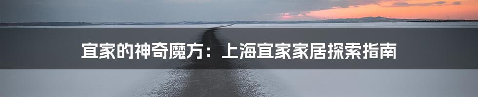 宜家的神奇魔方：上海宜家家居探索指南