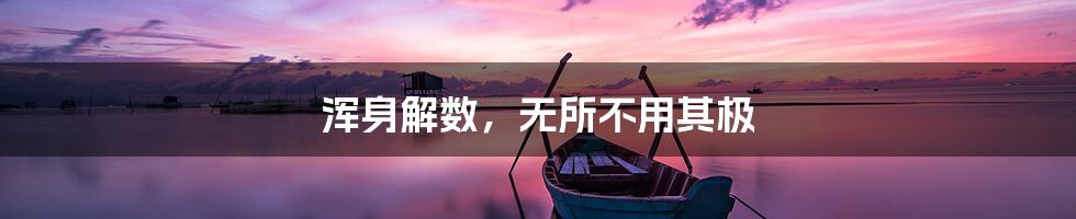 浑身解数，无所不用其极