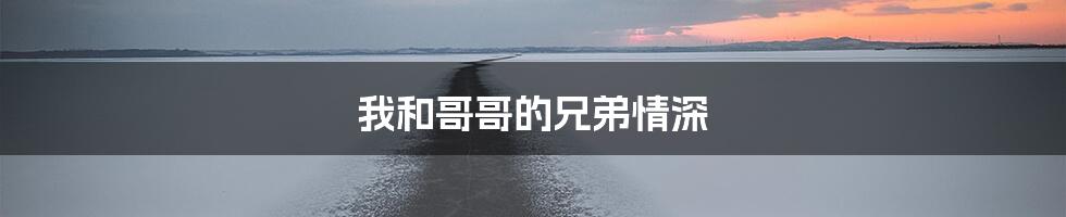 我和哥哥的兄弟情深