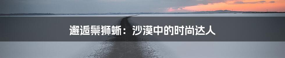 邂逅鬃狮蜥：沙漠中的时尚达人