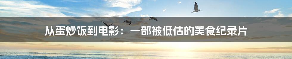 从蛋炒饭到电影：一部被低估的美食纪录片