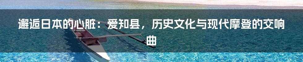 邂逅日本的心脏：爱知县，历史文化与现代摩登的交响曲