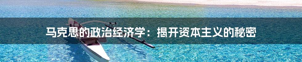 马克思的政治经济学：揭开资本主义的秘密