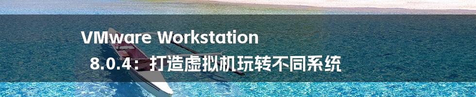 VMware Workstation 8.0.4：打造虚拟机玩转不同系统