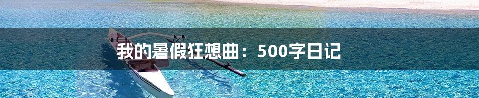 我的暑假狂想曲：500字日记