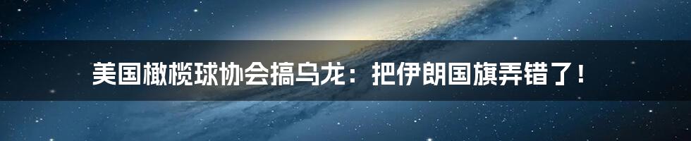 美国橄榄球协会搞乌龙：把伊朗国旗弄错了！