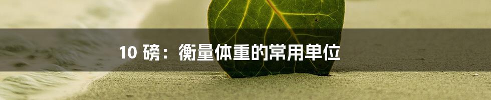 10 磅：衡量体重的常用单位