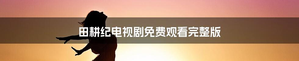 田耕纪电视剧免费观看完整版