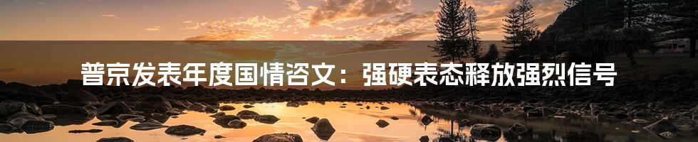 普京发表年度国情咨文：强硬表态释放强烈信号