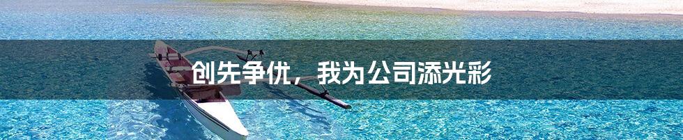 创先争优，我为公司添光彩