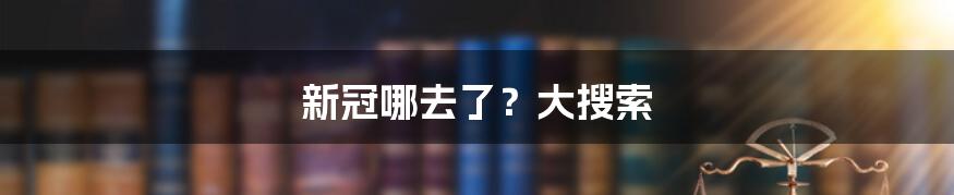 新冠哪去了？大搜索