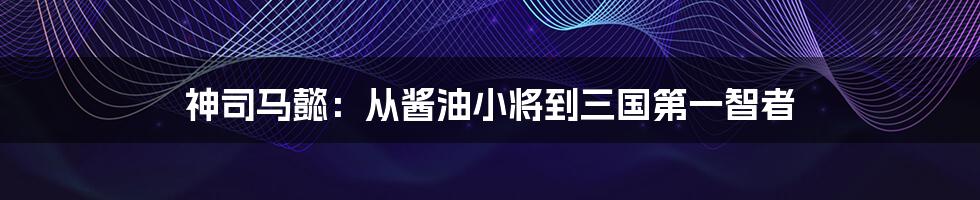 神司马懿：从酱油小将到三国第一智者