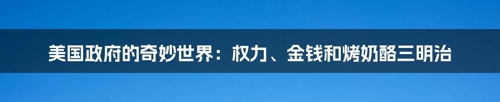 美国政府的奇妙世界：权力、金钱和烤奶酪三明治