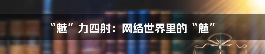 “魅”力四射：网络世界里的“魅”