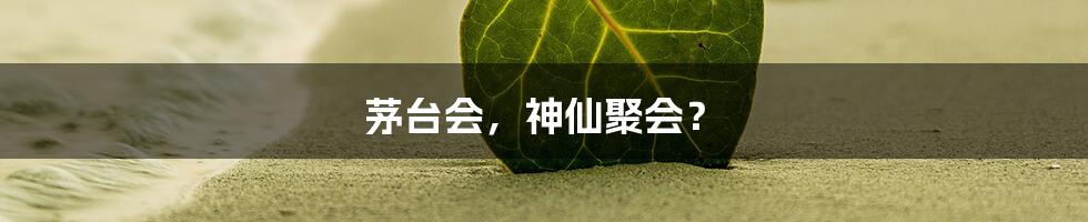 茅台会，神仙聚会？