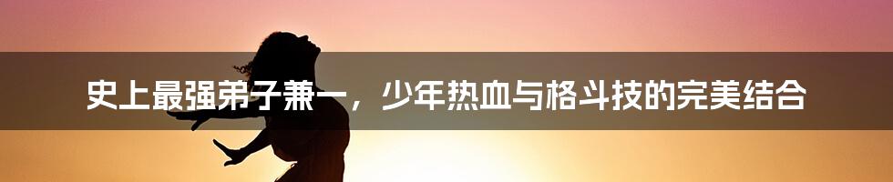 史上最强弟子兼一，少年热血与格斗技的完美结合