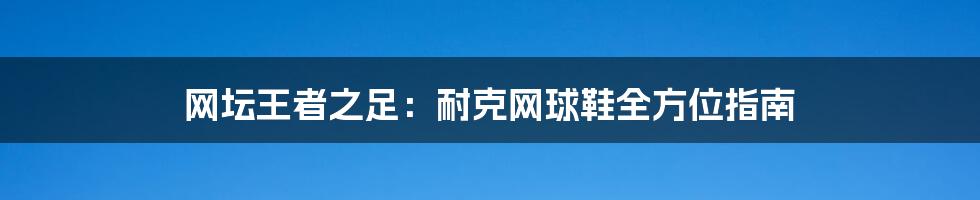 网坛王者之足：耐克网球鞋全方位指南