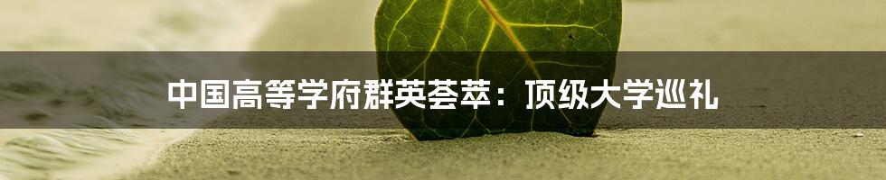 中国高等学府群英荟萃：顶级大学巡礼