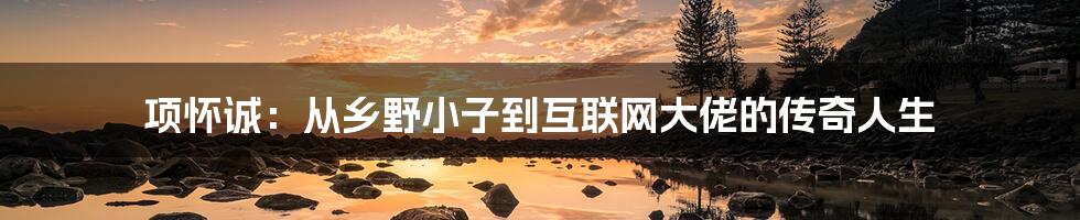 项怀诚：从乡野小子到互联网大佬的传奇人生