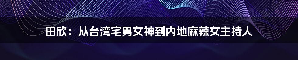 田欣：从台湾宅男女神到内地麻辣女主持人