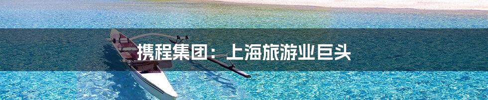 携程集团：上海旅游业巨头