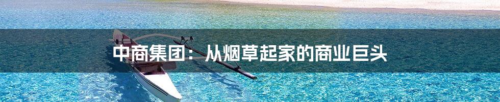 中商集团：从烟草起家的商业巨头