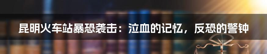 昆明火车站暴恐袭击：泣血的记忆，反恐的警钟