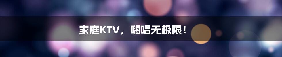 家庭KTV，嗨唱无极限！