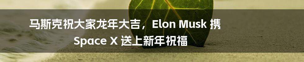 马斯克祝大家龙年大吉，Elon Musk 携 Space X 送上新年祝福