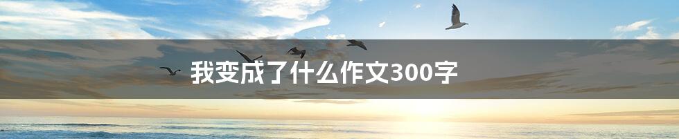 我变成了什么作文300字