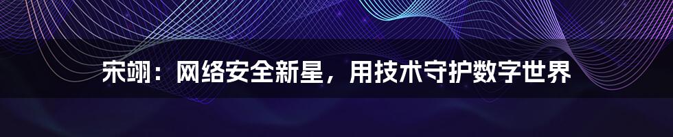 宋翊：网络安全新星，用技术守护数字世界