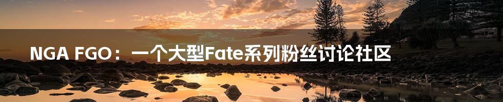 NGA FGO：一个大型Fate系列粉丝讨论社区