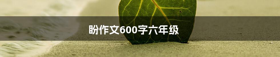 盼作文600字六年级