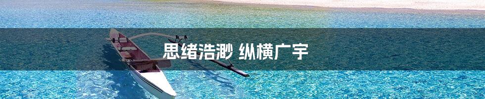 思绪浩渺 纵横广宇