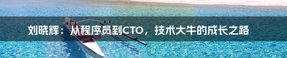 刘晓辉：从程序员到CTO，技术大牛的成长之路