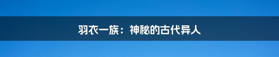 羽衣一族：神秘的古代异人