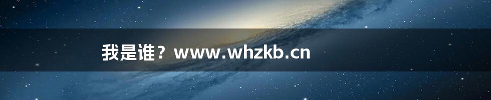 我是谁？www.whzkb.cn