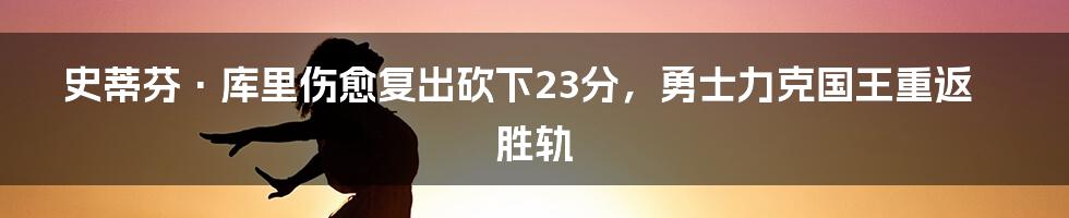 史蒂芬·库里伤愈复出砍下23分，勇士力克国王重返胜轨