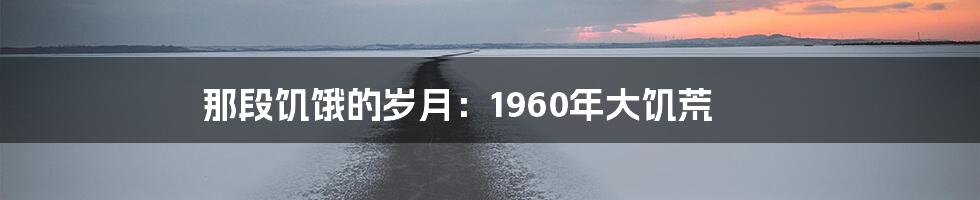 那段饥饿的岁月：1960年大饥荒