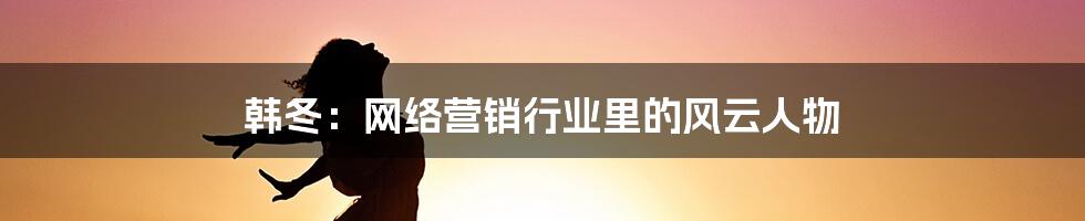 韩冬：网络营销行业里的风云人物