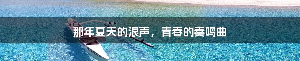 那年夏天的浪声，青春的奏鸣曲