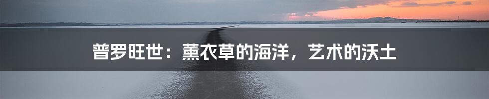 普罗旺世：薰衣草的海洋，艺术的沃土