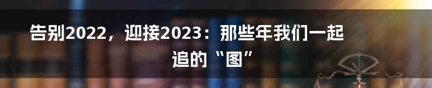 告别2022，迎接2023：那些年我们一起追的“图”