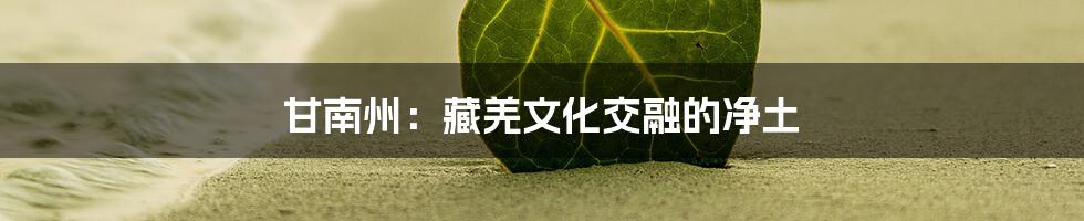 甘南州：藏羌文化交融的净土