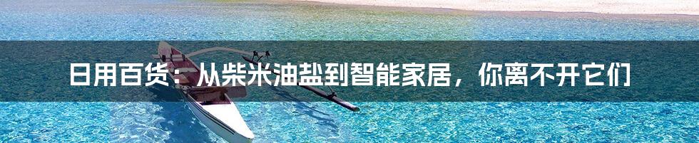 日用百货：从柴米油盐到智能家居，你离不开它们