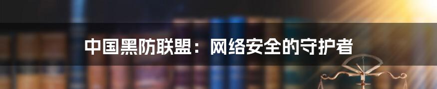 中国黑防联盟：网络安全的守护者