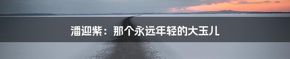 潘迎紫：那个永远年轻的大玉儿