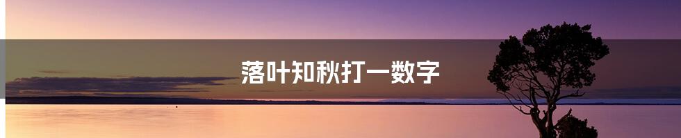 落叶知秋打一数字