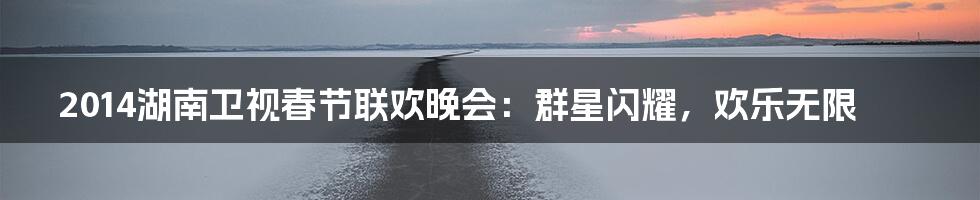 2014湖南卫视春节联欢晚会：群星闪耀，欢乐无限